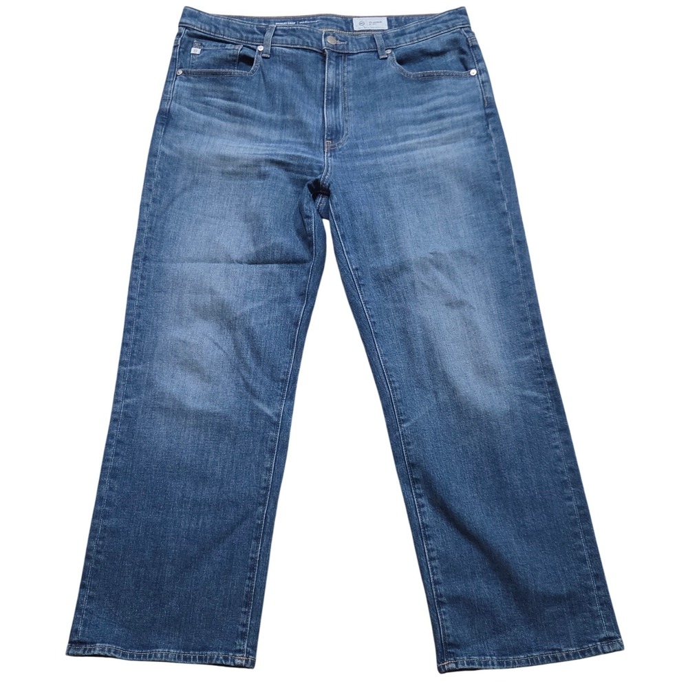 AG Adriano Goldschmied Brinley Crop Mid Rise Straight Leg Italian Luxe Jeans 31
